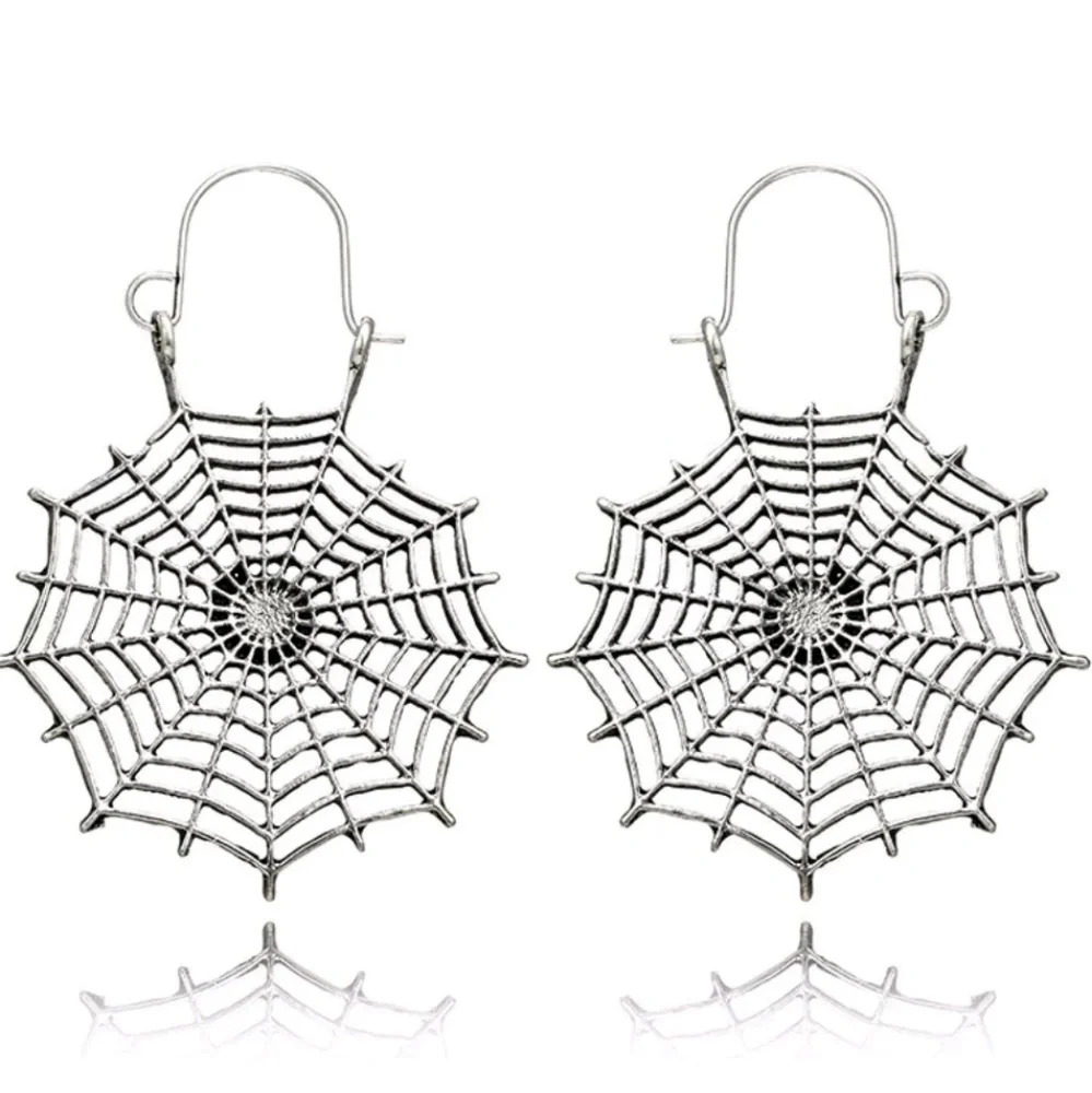 NEW INVENTORY Spider web steel earrings - Picture 2 of 4